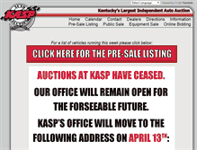 Tablet Screenshot of kaspautoauction.com